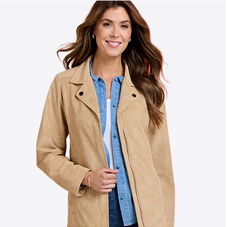 Zip Suedette Jacket - LA509